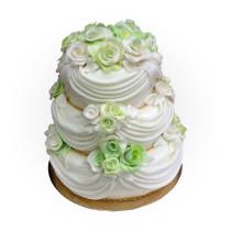 Торт свадебный трехъярусный с вуалью