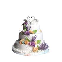Многоярусные свадебные торты с лебедями. Фотогалерея наших работ
