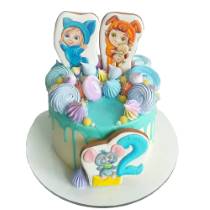 Детские торты для двойняшек девочек