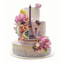 Торт Влюбленные в Париже