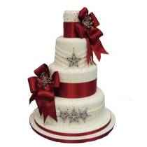 Изысканный торт в бордовом цвете - украсит значимое торжество!