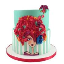 Торт Прическа из цветов