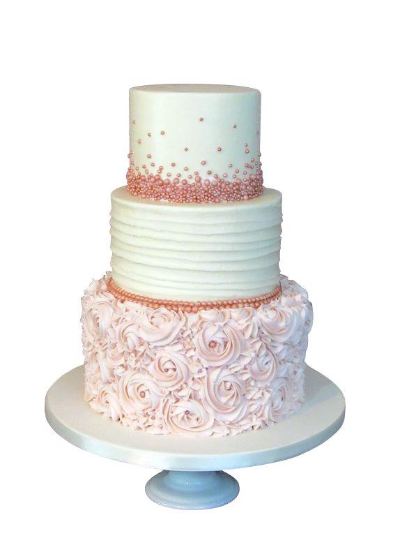 Торт розовое настроение с жемчужинами