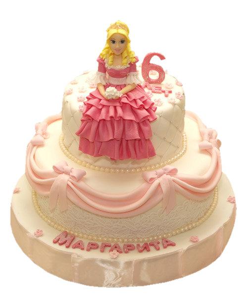 Торт принцессе блондинке 6 лет