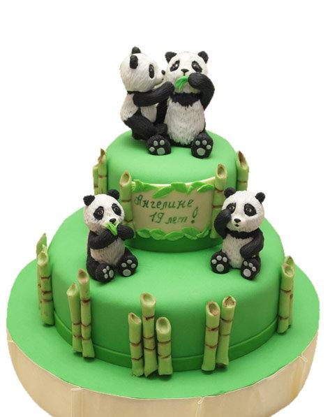 Торт милашки панды на 19 лет