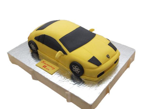 Торт на 11 лет желтое авто