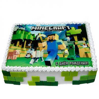 Фототрт на день рожденье Minecraft