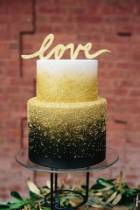 Торт черно-золотой любовь