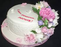 Торт с днем рождения мамуля с цветами