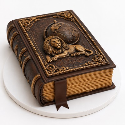 Авторский торт книга юбилей мужчине с контрастным декором для именинника