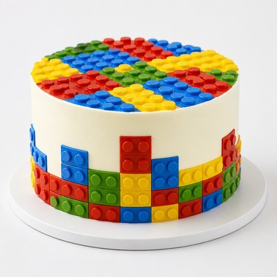 Торт LEGO Френдс для девочки с белым кремом