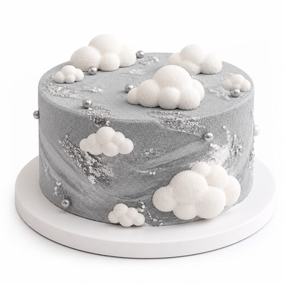 Бархатный торт никелевая свадьба вкусные традиции оформления с воздушными облаками