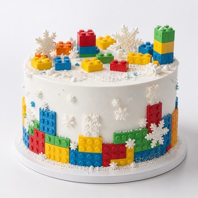 Белоснежный торт LEGO Френдс для девочки для торжества