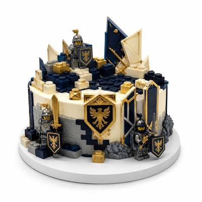 Детский торт LEGO с рыцарями Нексо Найтс