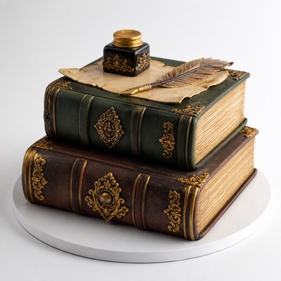Двухъярусный торт книга юбилей мужчине для именинника