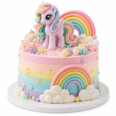 Лаконичный торт для семьи май литл пони little pony