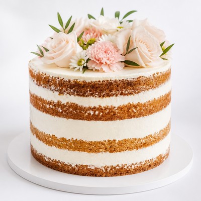 Лаконичный торт каталог голых свадьбу открытыми коржами для торжества