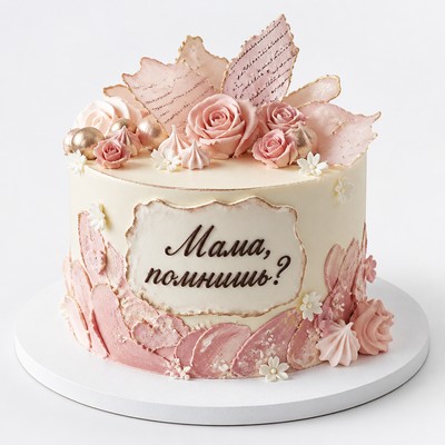Персональный торт мама помнишь с праздничной надписью