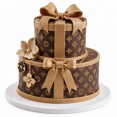 Праздничный детский торт louis vuitton луи виттон с ярким декором на праздник