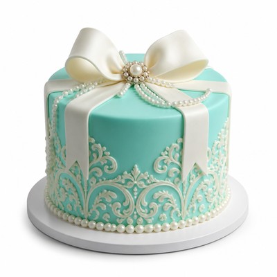 Свадебный торт в стиле Tiffany для праздничного стола