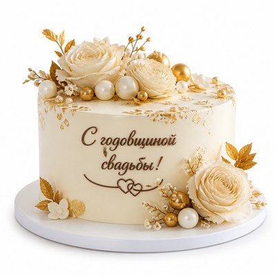 Праздничный торт лет свадьбы вкус подача дизайн с праздничной надписью