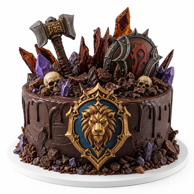 Шоколадный торт для именинника world warcraft яркий элемент вашего праздника