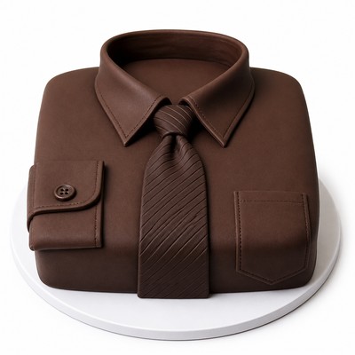 Шоколадный торт в виде рубашки из мастики для торжества