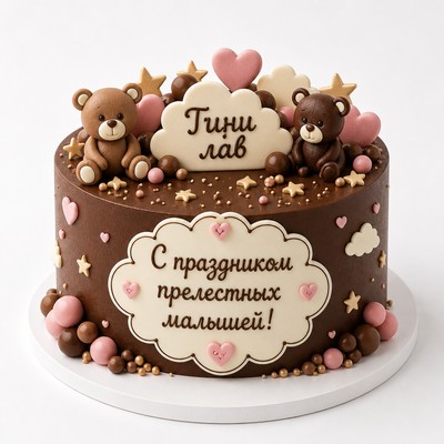 Детский торт Tiny Love с праздничной надписью