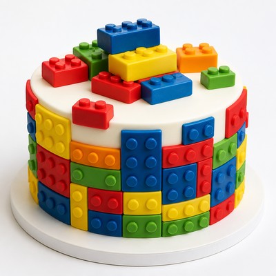 Детский торт LEGO Майнкрафт в тематическом оформлении с индивидуальным оформлением