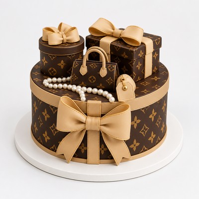 Тематический торт louis vuitton луи виттон для семьи