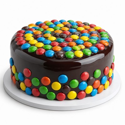 Детский торт M&M’s с зеркальной глазурью