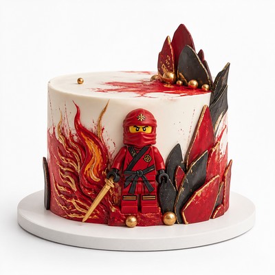 Детский торт LEGO Ninjago ручной работы