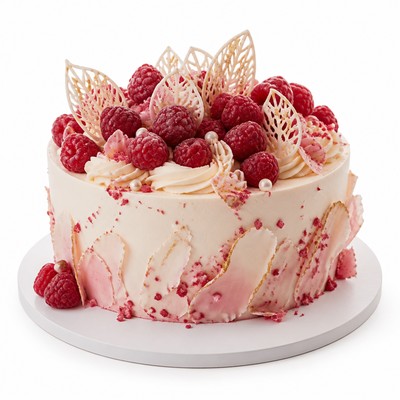 Тематический торт вкусные свадебные малинкой на заказ
