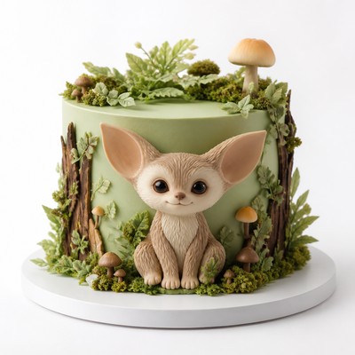 Торт чебурашка для семьи с тематическим декором