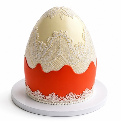 Детский торт Kinder Сюрприз с нежным кружевом для праздничного стола