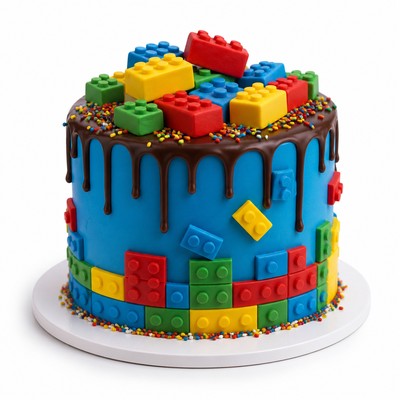 Торт LEGO Френдс для девочки с шоколадным декором