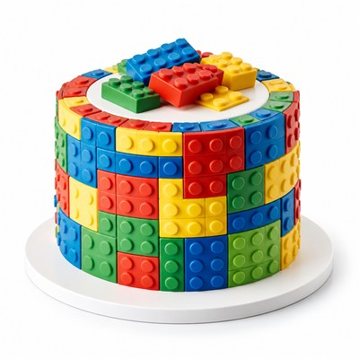Торт LEGO Френдс для девочки с пастельным декором