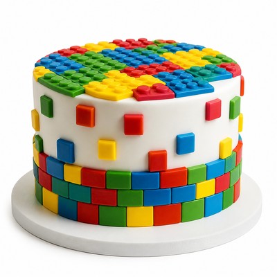 Торт LEGO Френдс для девочки с мастичным декором