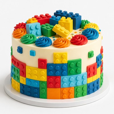 Торт LEGO Френдс для девочки с ярким декором