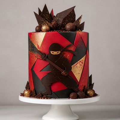 Торт LEGO Ninjago с шоколадным декором