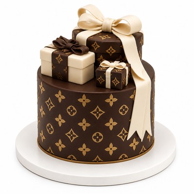 Торт louis vuitton луи виттон с конфетным декором