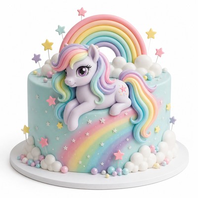 Детский торт My Little Pony с тематическим декором