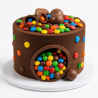 Детский торт M&M’s с бархатной текстурой