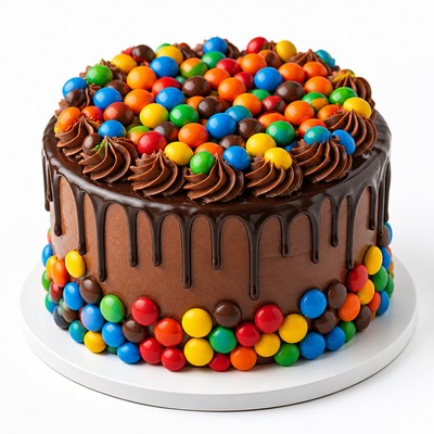 Детский торт M&M’s с контрастными элементами