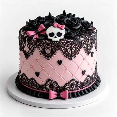 Торт Monster High с нежным кружевом