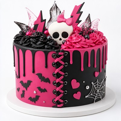 Торт Monster High с контрастным декором