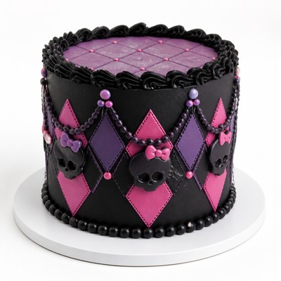 Торт Monster High с декоративным орнаментом