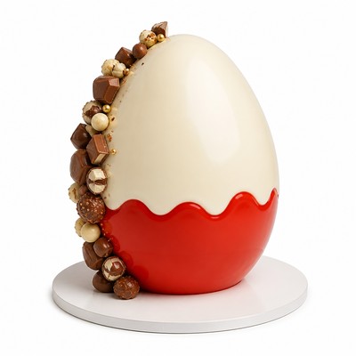 Детский торт Kinder Сюрприз с зеркальной глазурью