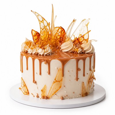 Торт с карамельным декором лет девушке