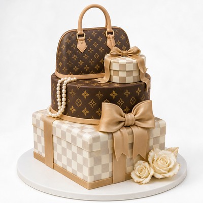 Торт с нежным кружевом louis vuitton луи виттон